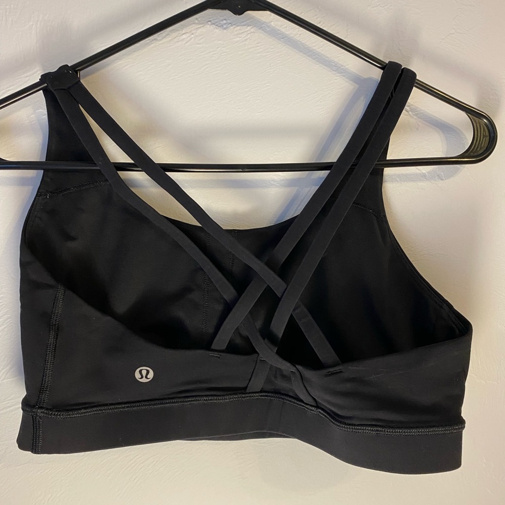 lululemon athletica Cross-Back Black Sports Bra